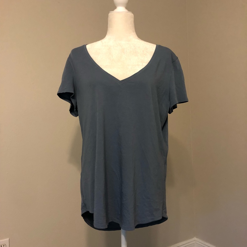 Gray Lululemon Love Tee V Neck T Shirt